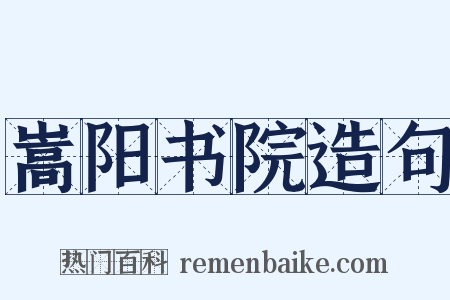 嵩阳书院造句是什么意思的图片